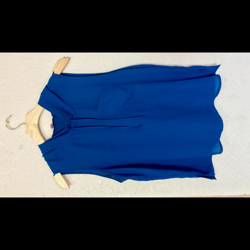 Cobalt blue chiffon Blouse
